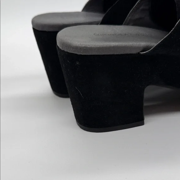 Chocolat Blu Women's Black Suede Mules - Picture 4 of 7